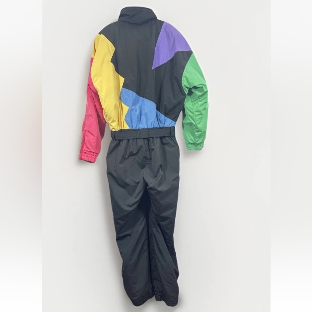 Mistral Ski Suit Snowsuit Sz 14 Big 80’ One Piece Post Modern Snow Color block - Picture 6 of 16